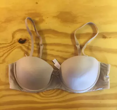 Victoria's Secret Women's Lined Perfect Coverage Beige Bra Size 34C RN# 54867 • $14.56