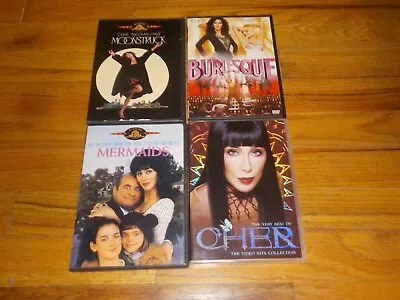 Cher DVD Lot Mermaids/ Moonstruck/Burlesque / Very Best Of Video Hits Collection • $7.99
