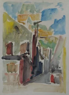 Jacques Schyrgens Original 1959 Quebec Watercolor • $55