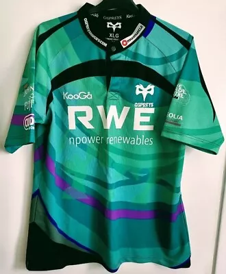 Neath Swansea Ospreys Rugby Union Away Shirt Kooga Mens XL Wales • £9.99