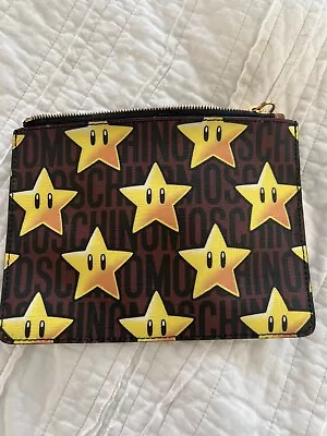 MOSCHINO Nintendo Super Mario Star Clutch Bag Pouch Brown • $200