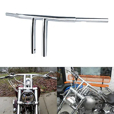 10  Rise T-Bar Handle Bar Fit For Harley Dyna Low Rider Fat Bob Softail Fatboy • $71.99