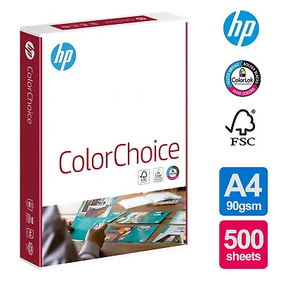 HP A4 90GSM Colour Choice White Paper Colour Laser & Inkjet Printer 500 Sheets • £13.99