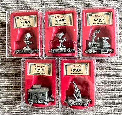 Disney Express Pewter Collectables - 5 Piece Pewter Train Set Mickey Minnie • $52.50