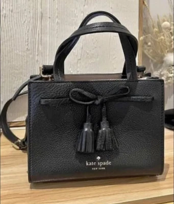 $150 • Buy Kate Spade Bag In Pebble Leather Black With Top Handle + Original Dust Bag