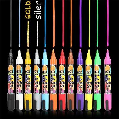 Chalkboard Chalk Markers - 12 Classic Earth Color Pens | Dust Free Water-Based • $23.74