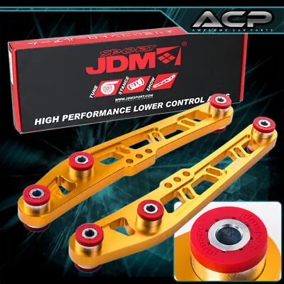 JDM Sport Rear Lower Control Arm Gold Cross Design Red Bushings For 92-95 Civic • $53.99