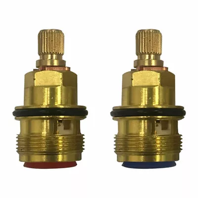 Replacement Brass Ceramic Disc Tap Valves Cc15-1 Quarter Turn Gland Insert Pair • £15.81