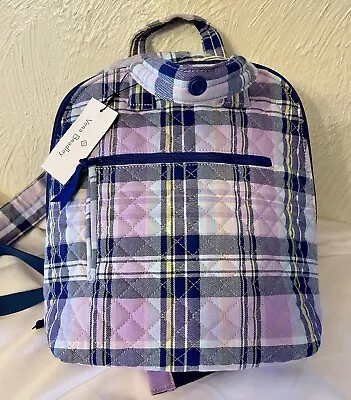 Vera Bradley Mini Totepack In Amethyst Plaid Adjustable Strap NEW W/tags • $52.99