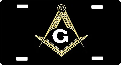 Masonic Freemason Metal Novelty License Plate Tag For Cars Mason Logo • $9.95