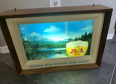 Rare Vintage Motion Lighted A1 Beer Sign  • $675