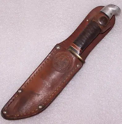 Vintage Boy Scout Knife W Western Fixed Blade In BSA Sheath/1950s Boulder CO • $59