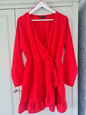 Miss Selfridge Red Dress Size 12 • £7.99