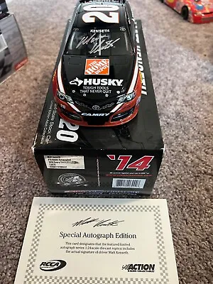 2014 Matt Kenseth #20 Home Depot/Husky JGR Toyota Camry Autographed 1/24 Diecast • $120