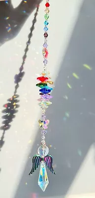 🌈 Hanging Guardian Angel Crystal Pendant Suncatcher Window Chakra Rainbow Maker • £7.99