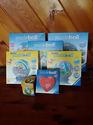 Ravensburger Puzzleball Lot Of 8 Junior Horses Curious George Heart Ships Greek • $35