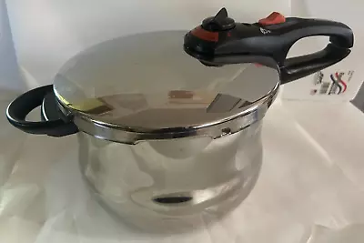 Cook's Essentials Pressure Cooker 6 Liter Stovetop Stainless MADE IN SPAIN • $65.95