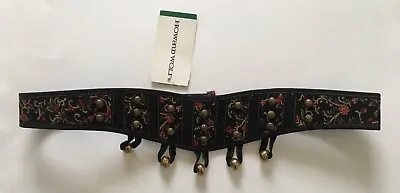 Vintage Howard Wolf Embellished Floral Design Belt Sz Large Boho NWT Made In USA • $16.99