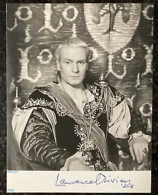 Laurence Olivier Signed Photo As Hamlet 1948 Comes With COA • £145