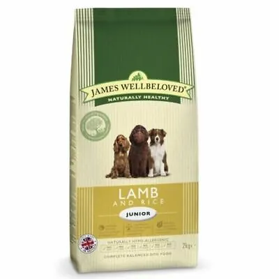 £17.15 • Buy James Wellbeloved Lamb And Rice Junior Dry Dog Food 2kg Hypoallergenic