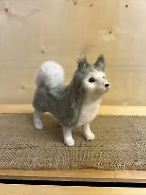 Faux Fur Samoye Husky Dog Puppy Animal Small Plush Dogs Craft 6” • $24.99