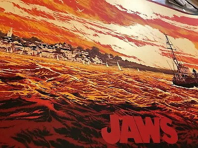 Mondo Artist Kilian Eng  Jaws  Variant Poster Print Spielberg   • $649.99