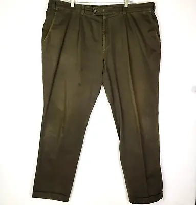 Barbour Mens Cuffed Hem Moleskin Trouser Pants Size 44 Brown Preppy College • $35.99