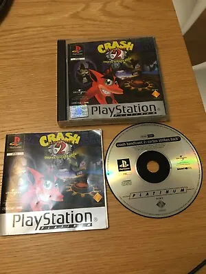 Crash Bandicoot 2 Cortex Strikes Back Playstation 1 Ps1 Game Platinum • £10