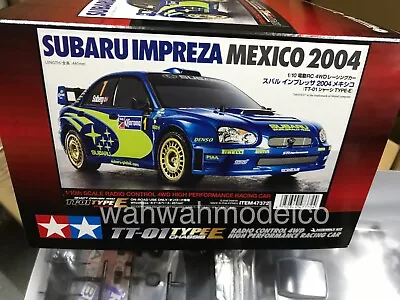 Tamiya 1/10 TT01E Subaru Impreza Mexico 2004 4WD RC Car Kit W/Motor #47372-60A • $77.70