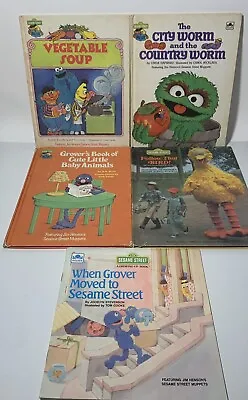 Sesame Street Book Lot Of 5 Vintage 1980's Hardcover & Paperback • $7