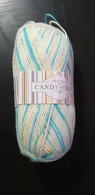 £2.20 • Buy CLEARANCE King Cole CandyStripe DK Double Knit Yarn 100g Balls 434 Mint Chip