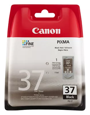 Original Ink PG37 Canon Pixma IP1800 MP140 MP190 MP210 MP220 MP470 MX300 • £23.42