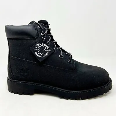 Timberland 6 Inch Waterproof Triple Black Kids Youth Outdoor Boots 34975 • $49.95