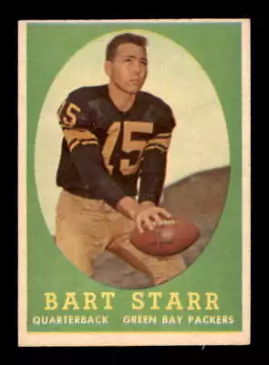 1958 Topps #66 Bart Starr EX/EX+ Packers UER 549531 • $129.94