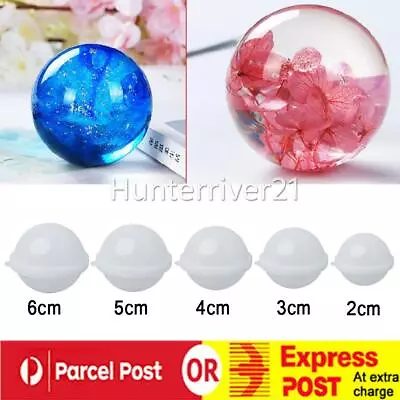 5x DIY Sphere Ball Silicone Mold Mould For Resin Craft Ball Jewelry Making Kit • $19.28