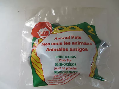 1997 McDonalds Animal Pals #2 ~ RHINOCEROS ~ Factory Sealed Bag~ FREE SHIPPING! • $9.99