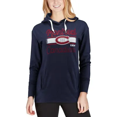 Montreal Canadiens CCM Women's Bottom Stripe Pullover Hoodie Medium • $31