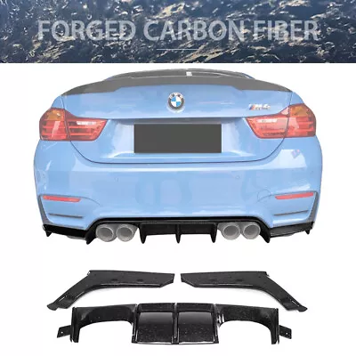 Fits 15-20 BMW M3 F80 M4 F82 F83 V Style Rear Lip Diffuser - Forged Carbon Fiber • $459.99