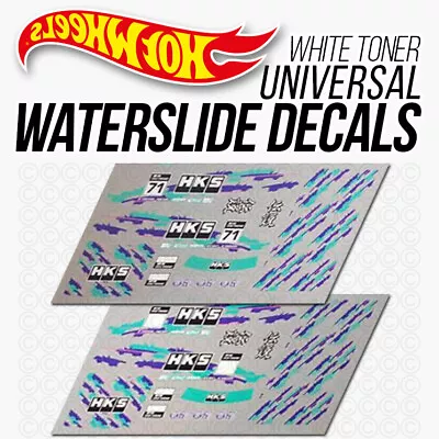 1/64 Scale HKS V3 Custom White Toner Universal WaterSlide Decal For Hot Wheels • $5.99