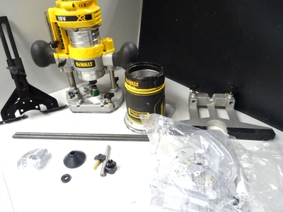 £205 • Buy DeWalt DCW600 Router + Plunge Base + Guide + Case + VERY LOW Usage 104969