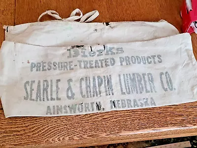 Vintage Searle & Chapin Lumber Co Nail Apron Ainsworth Nebraska • $22