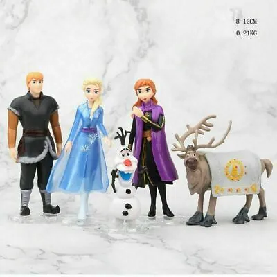 NEW FOR Disney Frozen Princess 2 Cake Toppers 5Pcs Figures Toys Elsa Olaf Anna • £14.95