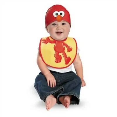 Infant Elmo Bib Hat Costume Halloween Costume Dress Up Sesame Street • $13.50