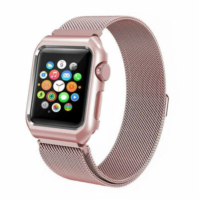 $14.99 • Buy Milanese Metal Strap Band +case For Apple Watch Series 5 4 3 2 6 Iwatch 40 44 38