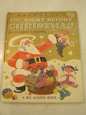 Vtg 1951 Tenggren's NIGHT BEFORE CHRISTMAS Clement Moore Big Golden Book 1st Ed • $9