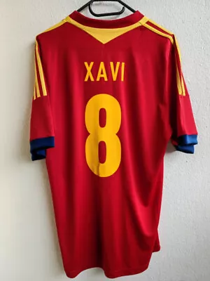 XAVI #8 SPAIN 2013 Home Football Soccer Jersey Shirt Kit Trikot Adidas Size L • $129.95