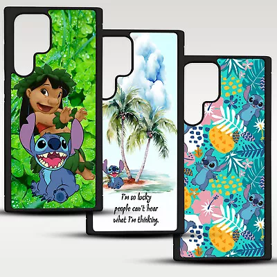 Lilo And Stitch Ohana Family Floral Hard Phone Case Cover For Samsung Huawei • £2.99
