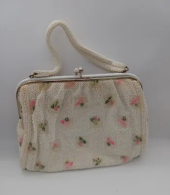 Beautiful Vintage 1950s Handbag Floral Purse Handbag  • $28.89