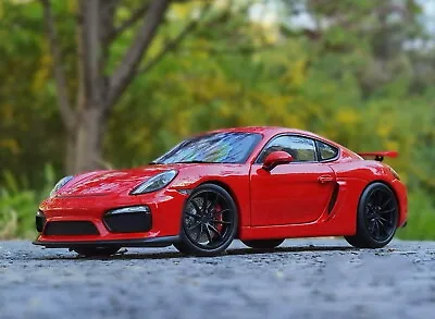 Schuco 1/18 Scale Porsche Cayman GT4 Red Diecast Car Model Toy Collection  • $168