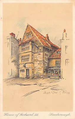 House Of Richard III Scarborough Artist Signed Marjorie Bates Postcard • £4.95